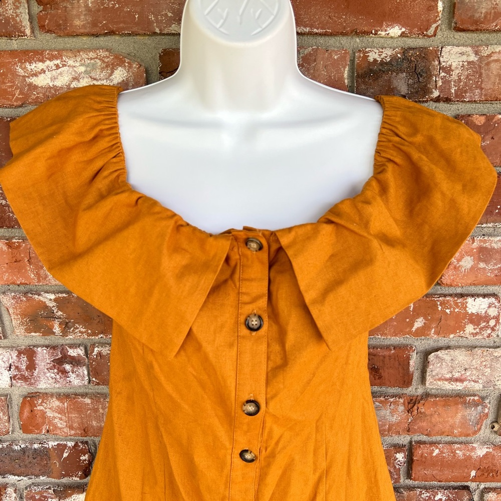 Express/Rocky Barnes mustard dress size small - Picture 4 of 7